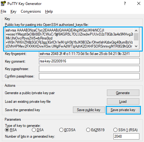 PuTTY dialog when completed