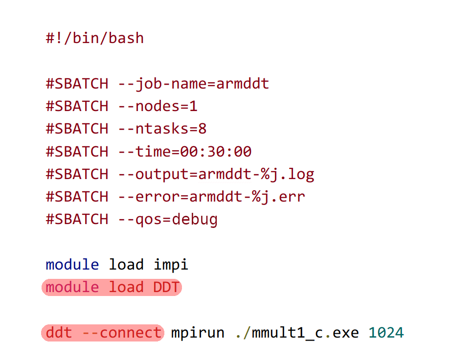 Example of a job script Example of a job script